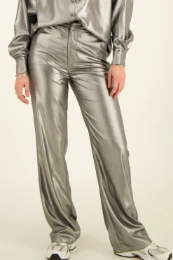 Pantalon Métallique Argenté