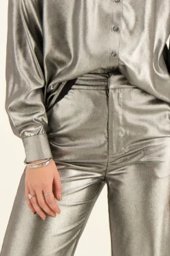 Pantalon Métallique Argenté