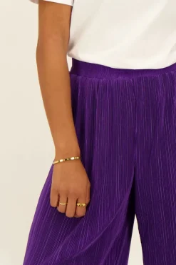Pantalon Plissé Violet
