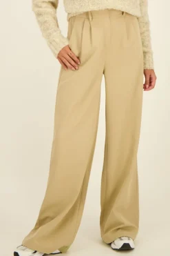 Pantalon évasé Beige