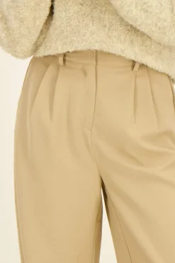 Pantalon évasé Beige