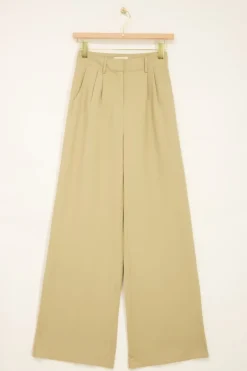 Pantalon évasé Beige