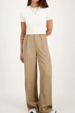 Pantalon Vert Olive Satiné