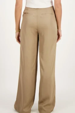 Pantalon Vert Olive Satiné