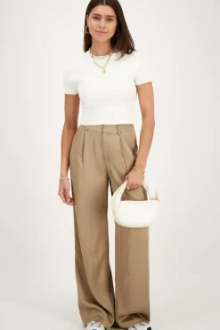 Pantalon Vert Olive Satiné