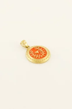 Pendentif Casa Fiore En Coeur Orange