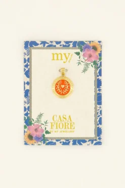 Pendentif Casa Fiore En Coeur Orange