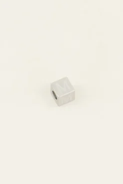 Pendentif Cube Initiale Argent