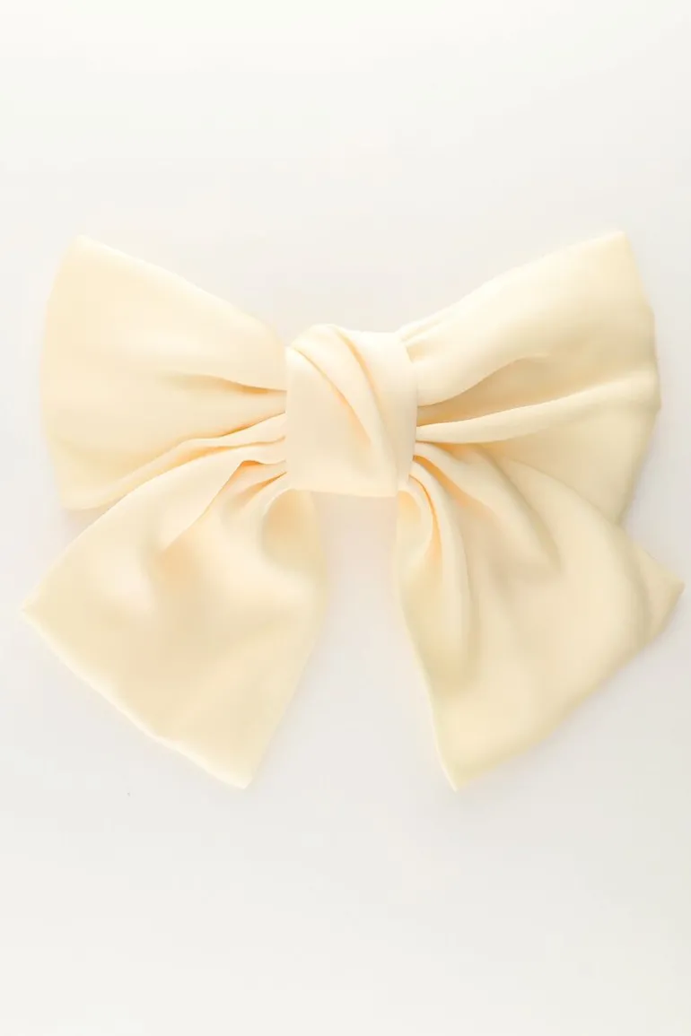Pince à Cheveux Noeud Blanc