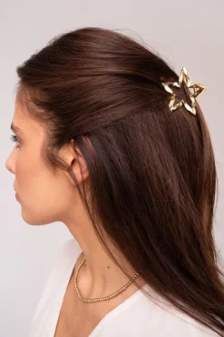 Pince à Cheveux étoile Dorée Torsadée