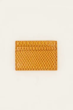 Porte-cartes Orange à Imprimé Croco