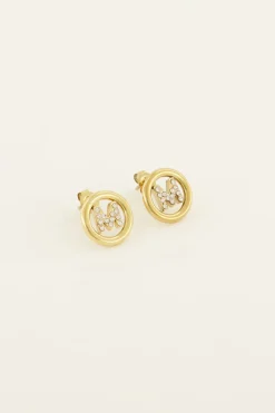 Puces D’oreilles Avec Initiale En Strass