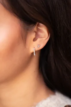 Puces D'oreilles Avec Pierres Carrées Strass Universe