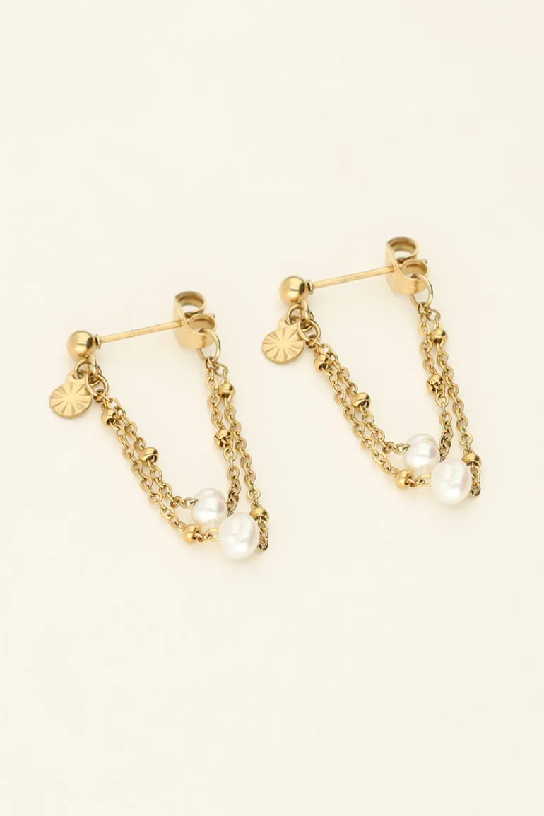 Puces D'oreilles Chaîne & Perles