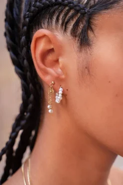 Puces D'oreilles Chaîne & Perles