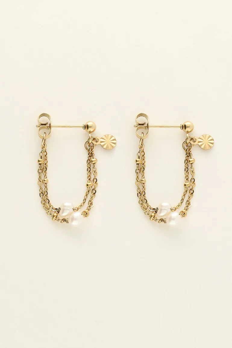 Puces D'oreilles Chaîne & Perles