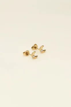 Puces D’oreilles Lune & Pierres Mystic