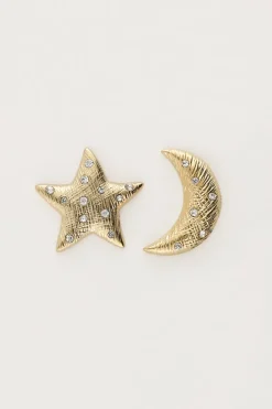 Puces D'oreilles Starry Avec Lune Et étoile