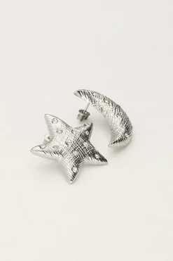 Puces D'oreilles Starry Avec Lune Et étoile