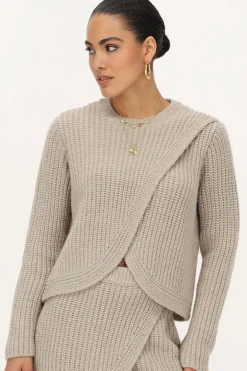 Pull En Maille Beige