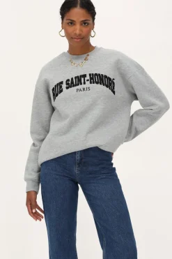 Pull Gris "Rue Saint-honoré"