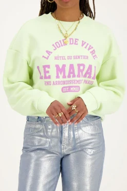 Pull Vert Clair ''Le Marais''