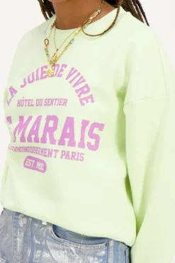 Pull Vert Clair ''Le Marais''