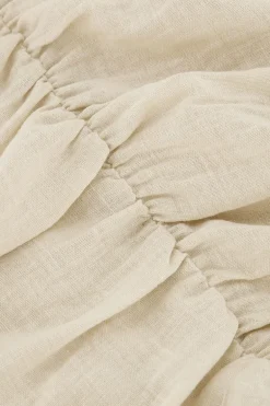 Robe à Une épaule En Lin Beige