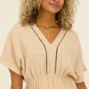 Robe Beige En Mousseline