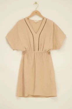 Robe Beige En Mousseline