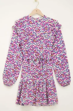 Robe Blanche Motif Cachemire