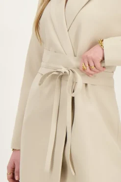 Robe Blazer Beige Avec Ceinture