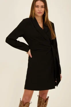 Robe Blazer Cache Coeur Noire