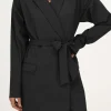 Robe Blazer Grise Avec Col à Revers