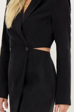 Robe Blazer Noire Dos Nu