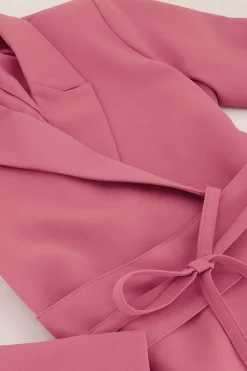 Robe Blazer Rose Avec Ceinture