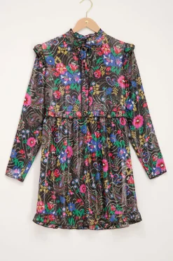 Robe Brillante Avec Motif à Fleurs