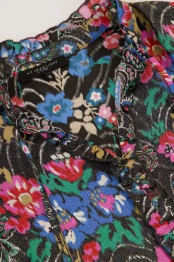 Robe Brillante Avec Motif à Fleurs