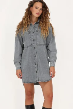 Robe En Denim Gris
