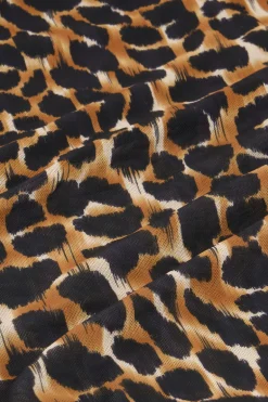 Robe En Maille Avec Imprimé Léopard Sombre