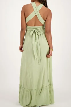 Robe Longue Verte En Lurex