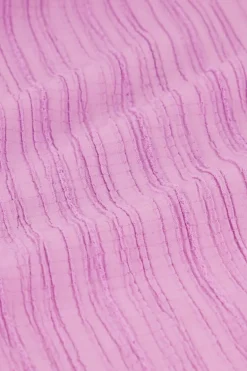 Robe Midi Froissée Violette Avec Chevauchement