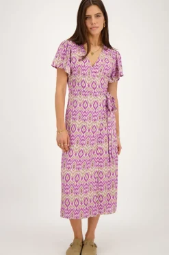 Robe Midi Violette Avec Imprimé Aztèque