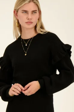 Robe Noire à Volants