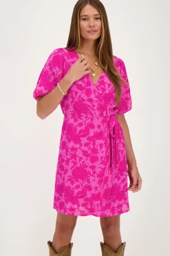 Robe Portefeuille Rose à Imprimé Floral