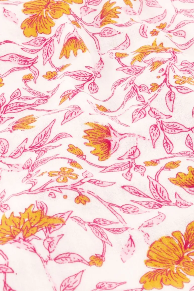 Robe Portefeuille Rose Hydrophile à Imprimé Floral