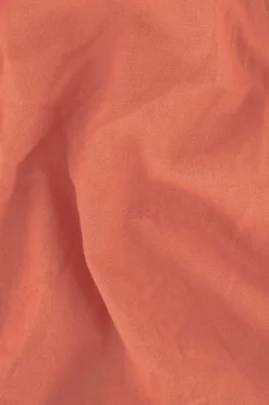 Robe Portefeuille Rouille à Manches Bouffantes