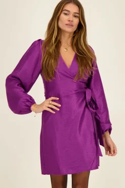 Robe Portefeuille Violet Métallique