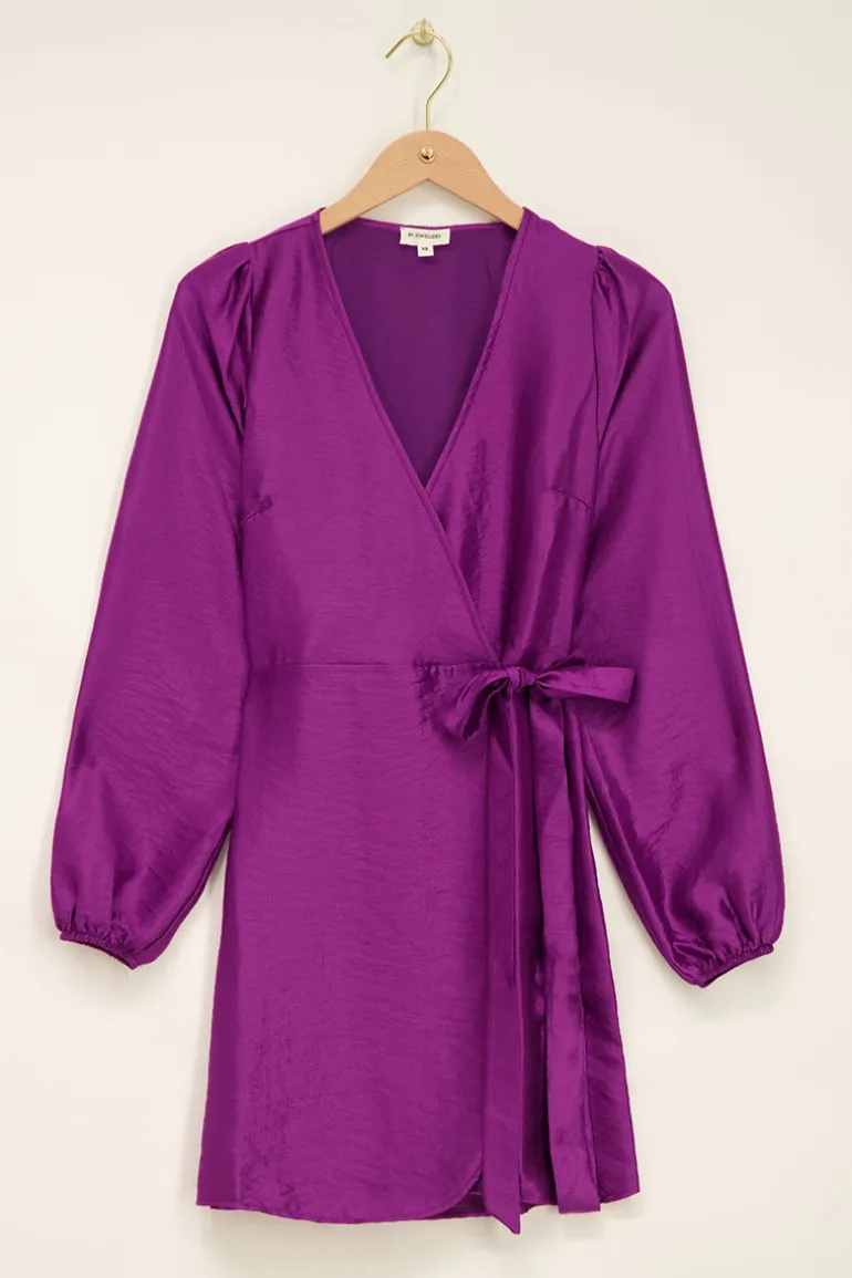 Robe Portefeuille Violet Métallique