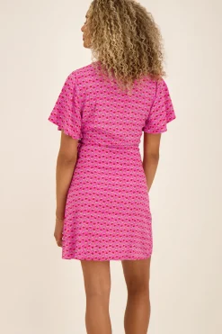 Robe Rose Portefeuille à Imprimé Bikini